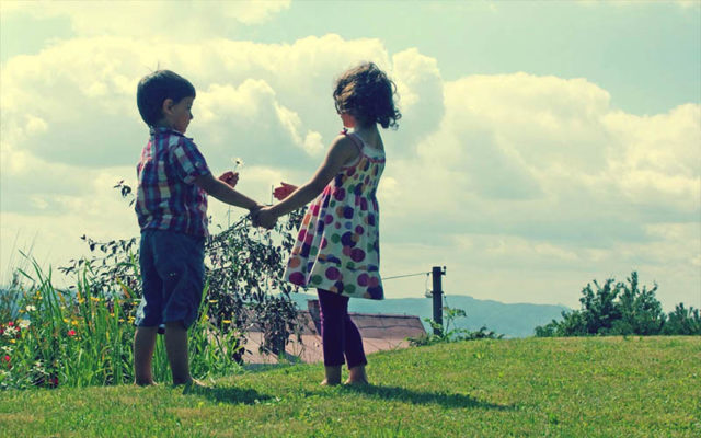 Children playing outdoors