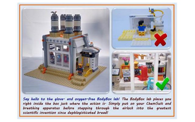 What dream chemistry equipment Glove box - Lego BodyBox - Stephen Argent