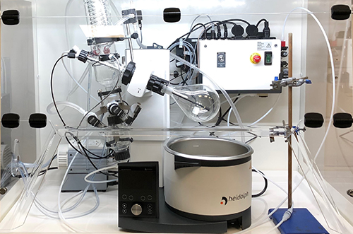 Distimatic in fume hood