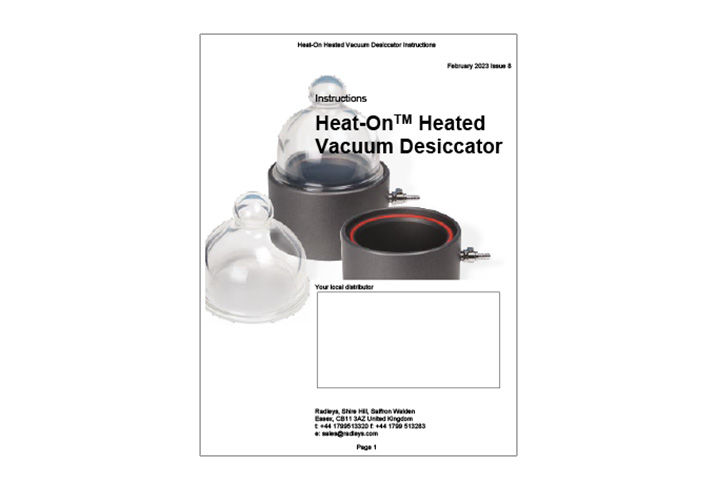 Heat-On Heated Vacuum Desiccator Instructions