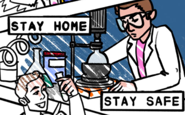 E10 Male Scientist Colouring In