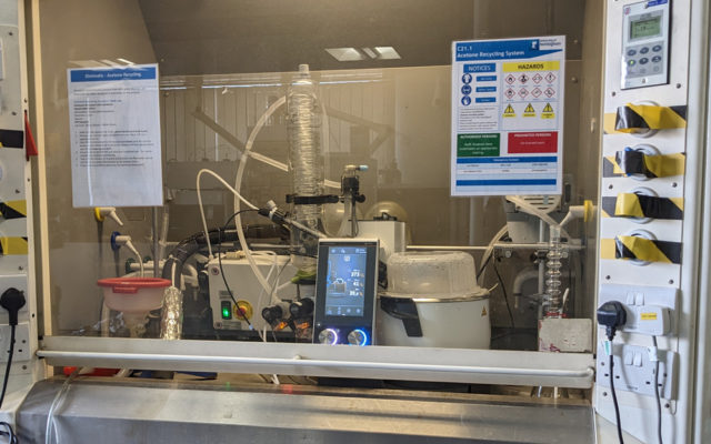 Distimatic acetone recycling system at University of Nottingham