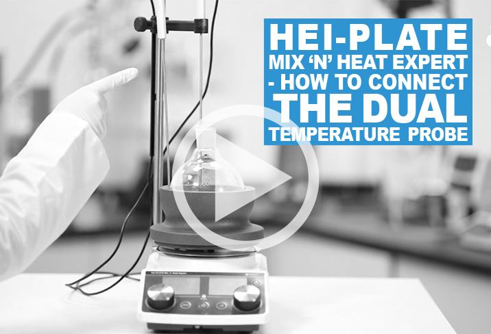 Hei-PLATE Mix 'n' Heat Expert - How to connect the dual temperature probe
