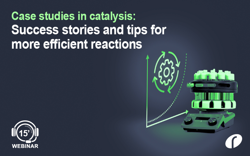 Image giving the title of Webinar 39: Case studies in catalys: success stories and tips for more efficient reaction
