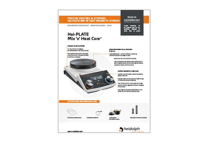 Hei-PLATE MixnHeat Core Plus - At a Glance