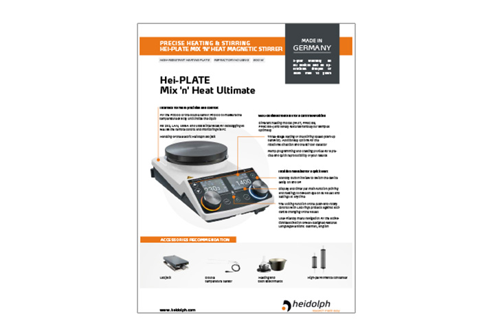 Hei-PLATE MixnHeat Ultimate At a Glance