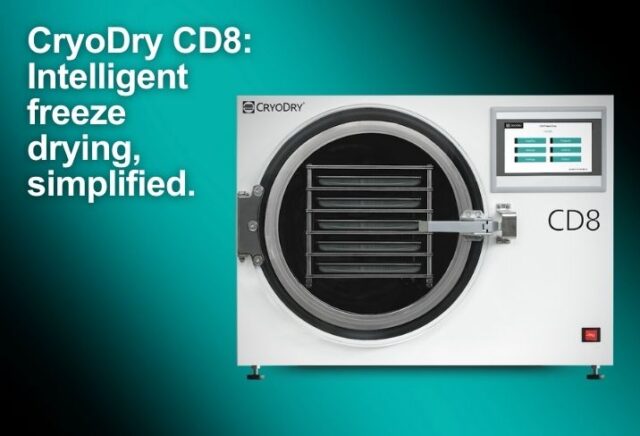 CryoDry CD8: Intelligent freeze drying, simplified